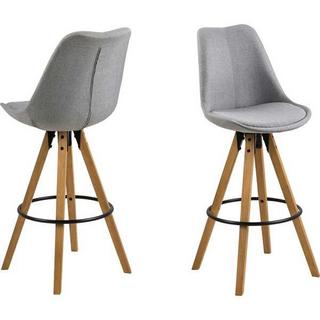 mutoni Sgabello bar Giada Corsica in tessuto rovere grigio chiaro tinto ad olio  