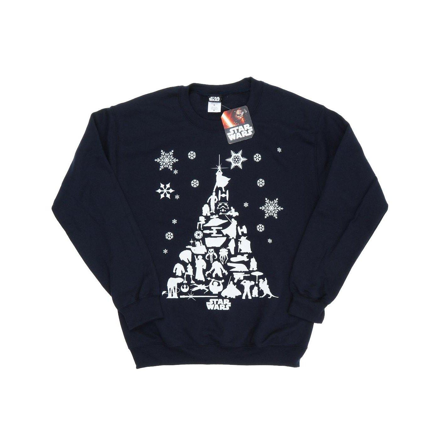 Image of Christmas Tree Sweatshirt Damen Marine L