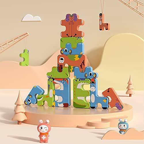 Activity-board  Jouet enfants blocs d'équilibre animaux jeux enfant en bas âge éducatif empilage haut bloc de construction 