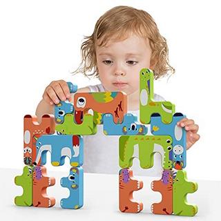 Activity-board  Jouet enfants blocs d'équilibre animaux jeux enfant en bas âge éducatif empilage haut bloc de construction 