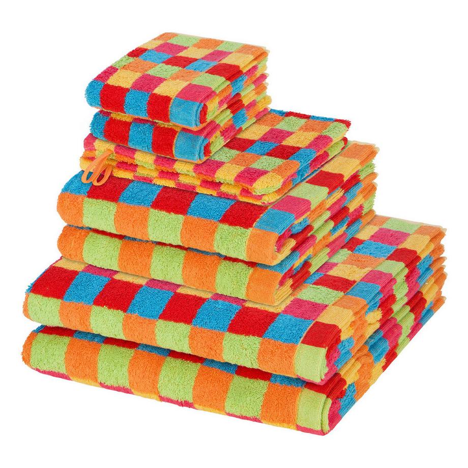 Cawoe 8er Pack Lifestyle - 2 X Wasch- 2 X Gäste- 2 X Dusch- 2 X Handtuch im Set  