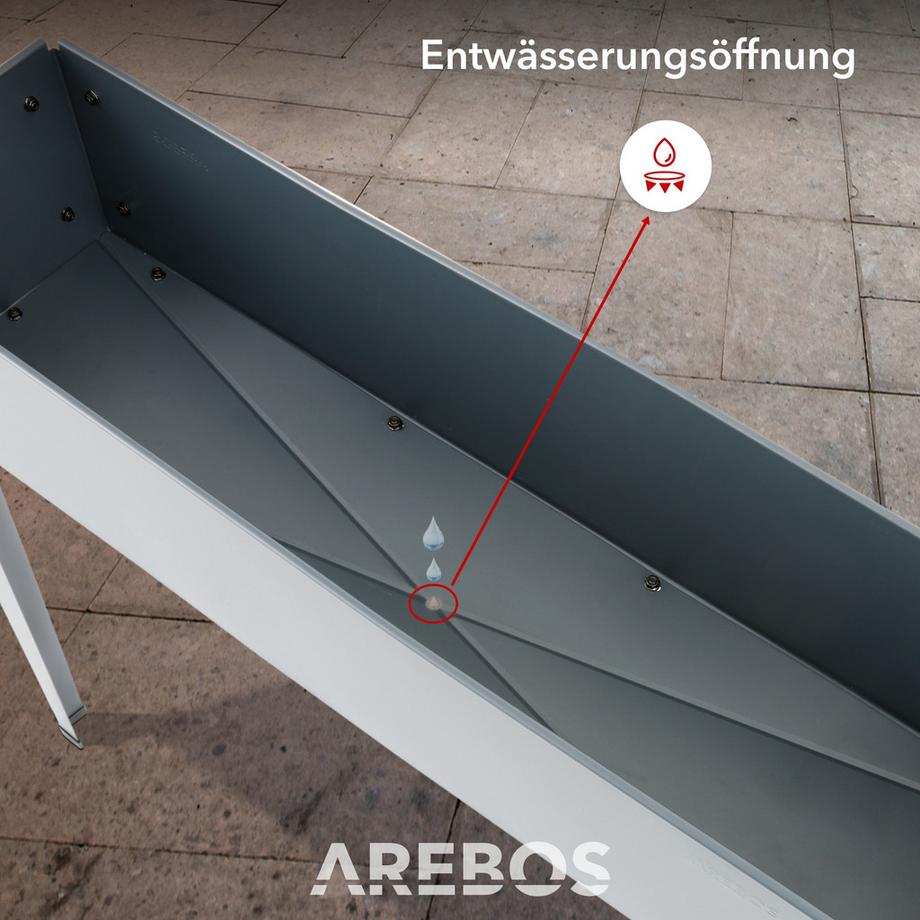 Arebos Letto rialzato Letto per piante in metallo Letto per ortaggi  