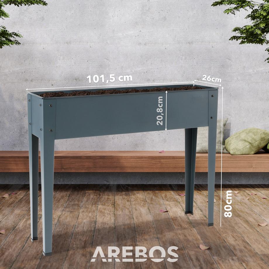 Arebos Letto rialzato Letto per piante in metallo Letto per ortaggi  