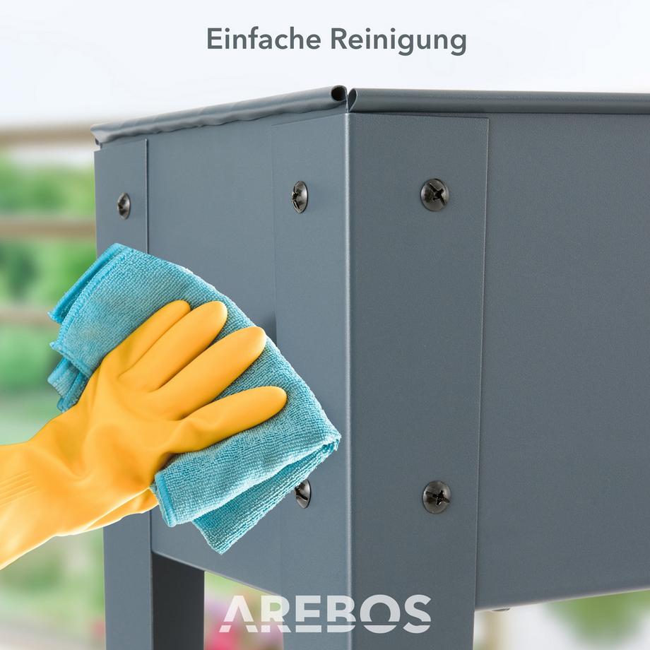 Arebos Letto rialzato Letto per piante in metallo Letto per ortaggi  