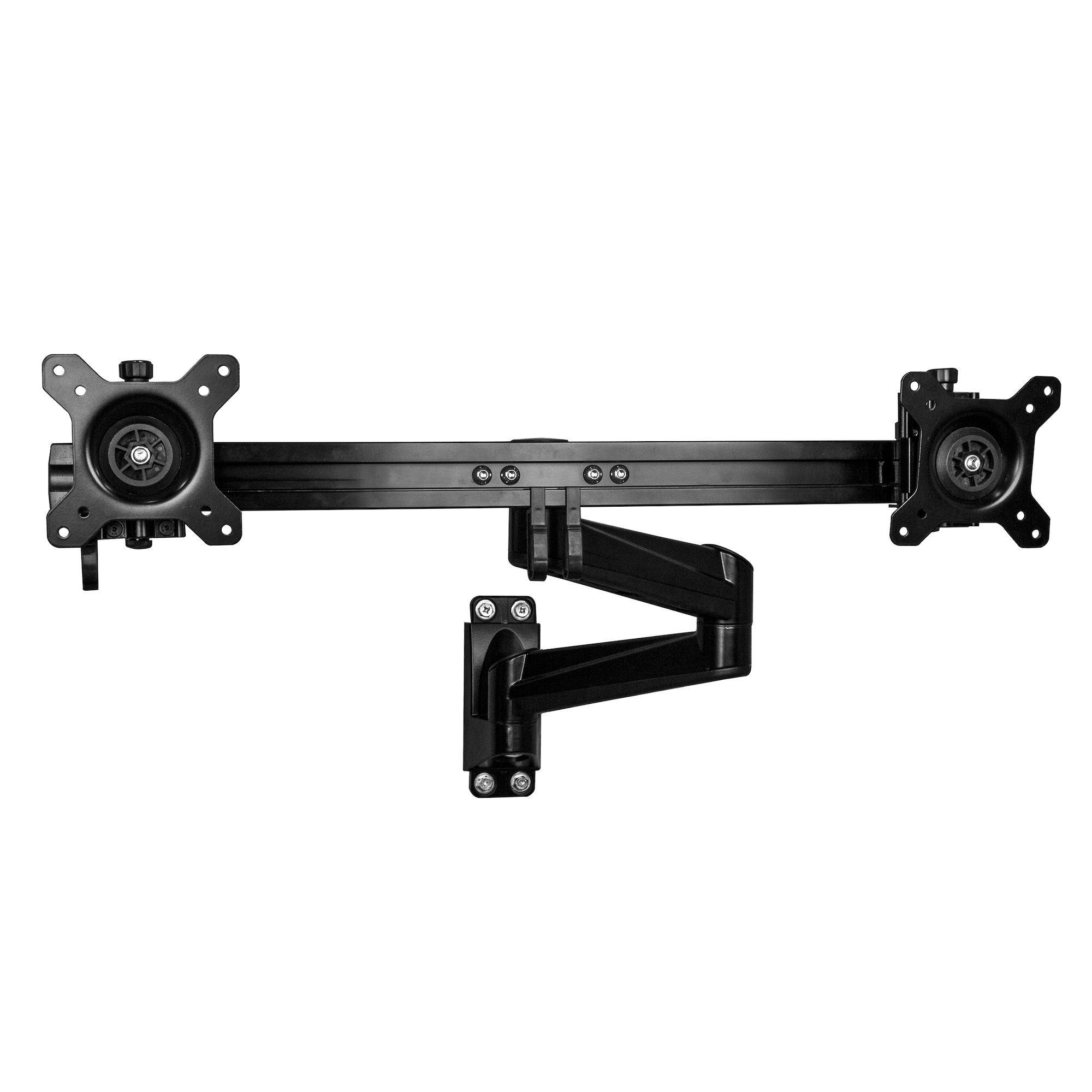 STARTECH.COM  Wandmontage Dual Monitorarm - Drehbarer VESA Dual Monitor Arm - TV Wandhalterung vollbeweglich für 2x 24 "Displays - Synchronisierte einstellbare Querstange - Ergonomische Doppelbildschirmhalterung 