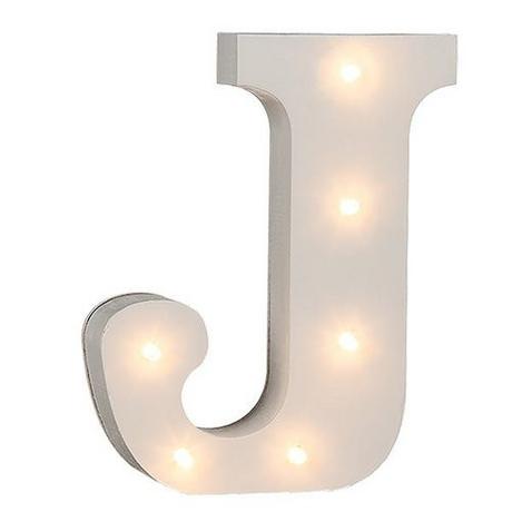 Ootb Lettres en bois lumineuses LED "J"  