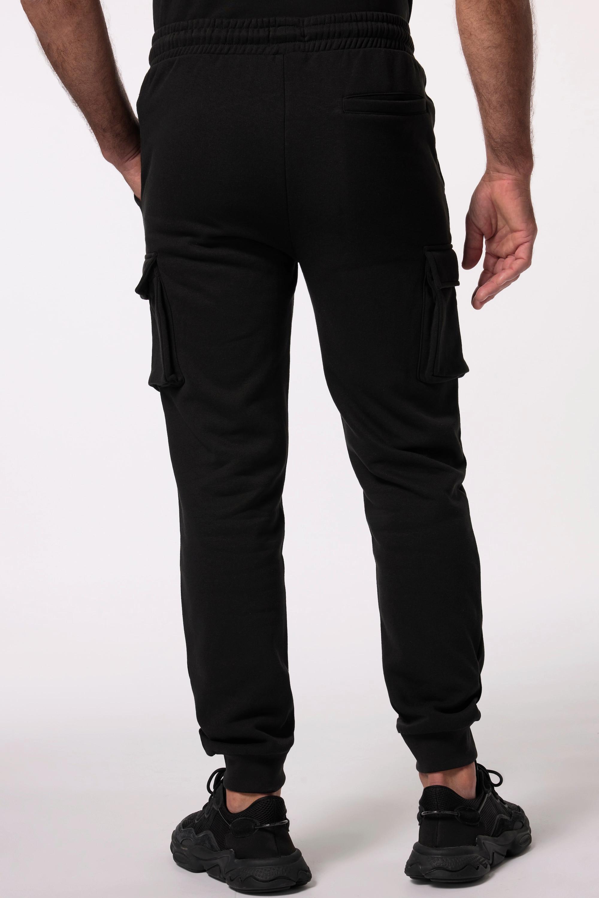 JP1880  Pantaloni cargo in felpa per il fitness con cintura elastica, fino alla tg. 7XL 