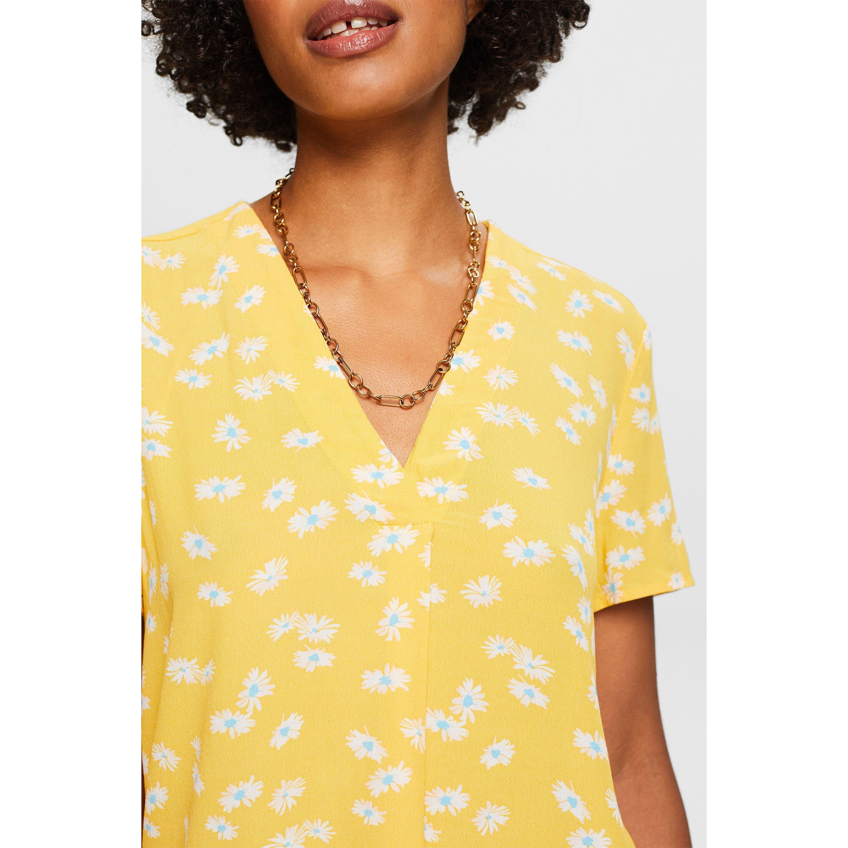 ESPRIT Chemisier à Manches Courtes à Motif Floral  