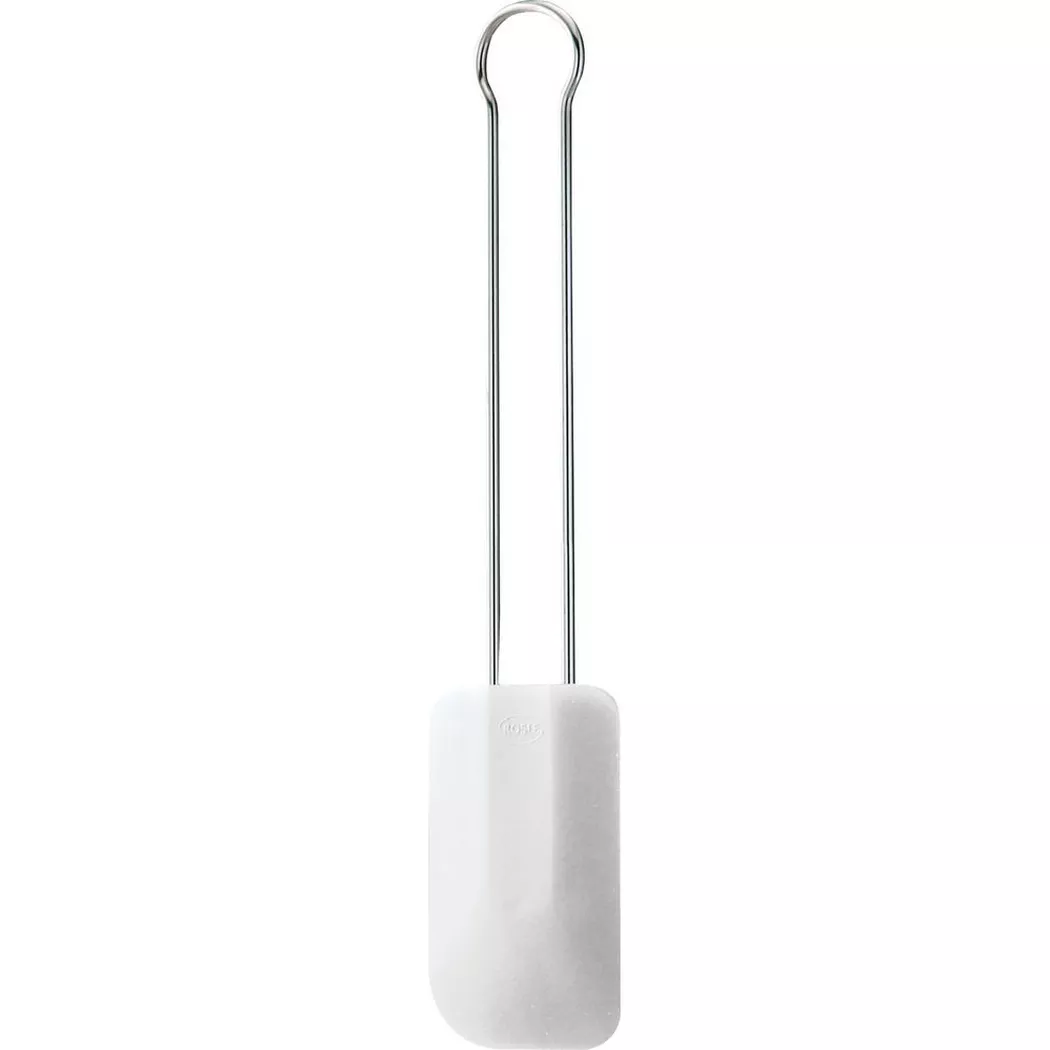 RÖSLE Teigschaber Teigspachtel, Silikon, weiß, Edelstahlgriff, spülmaschinengeeignet