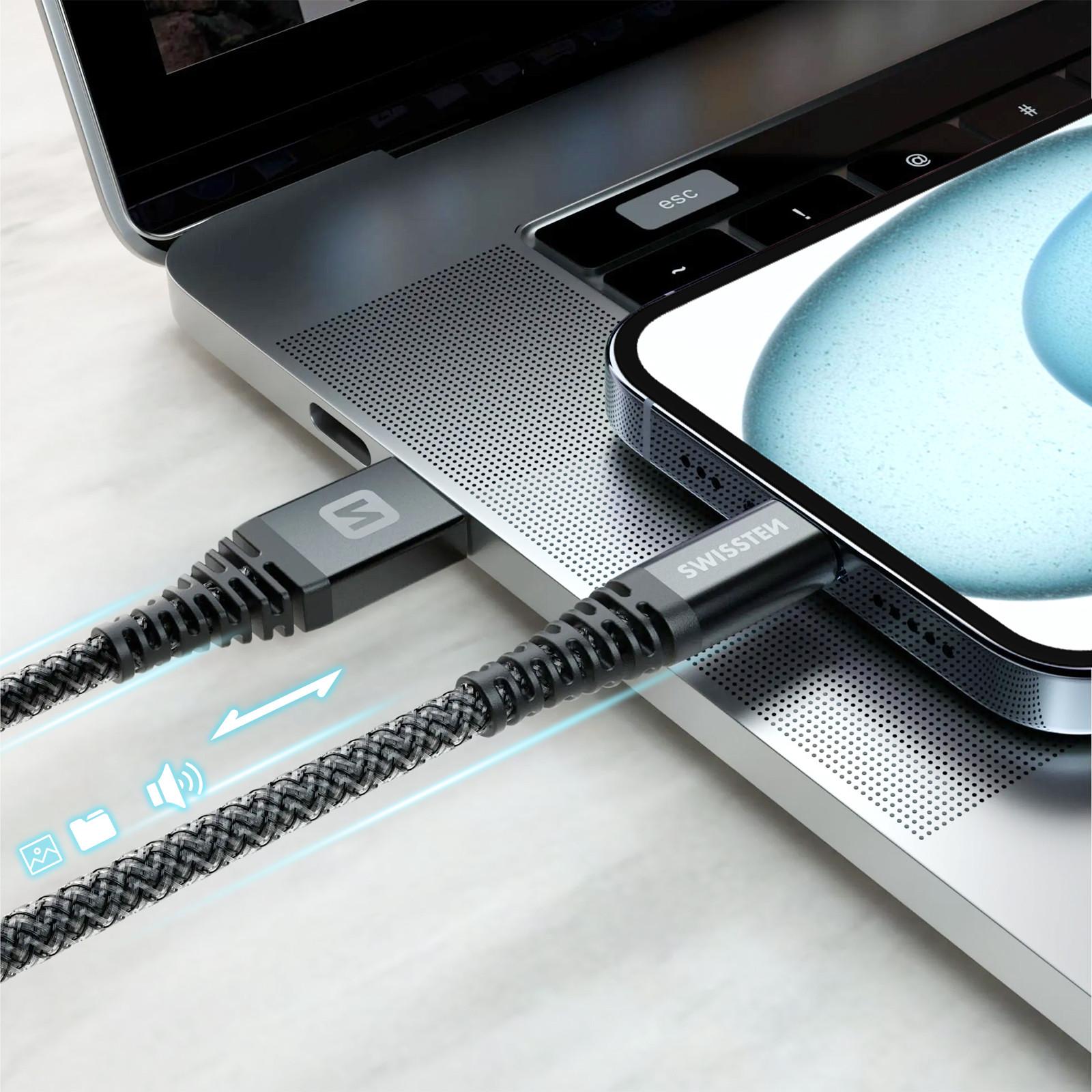 SWISSTEN  Câble USB vers USB C, Aramide Swissten 