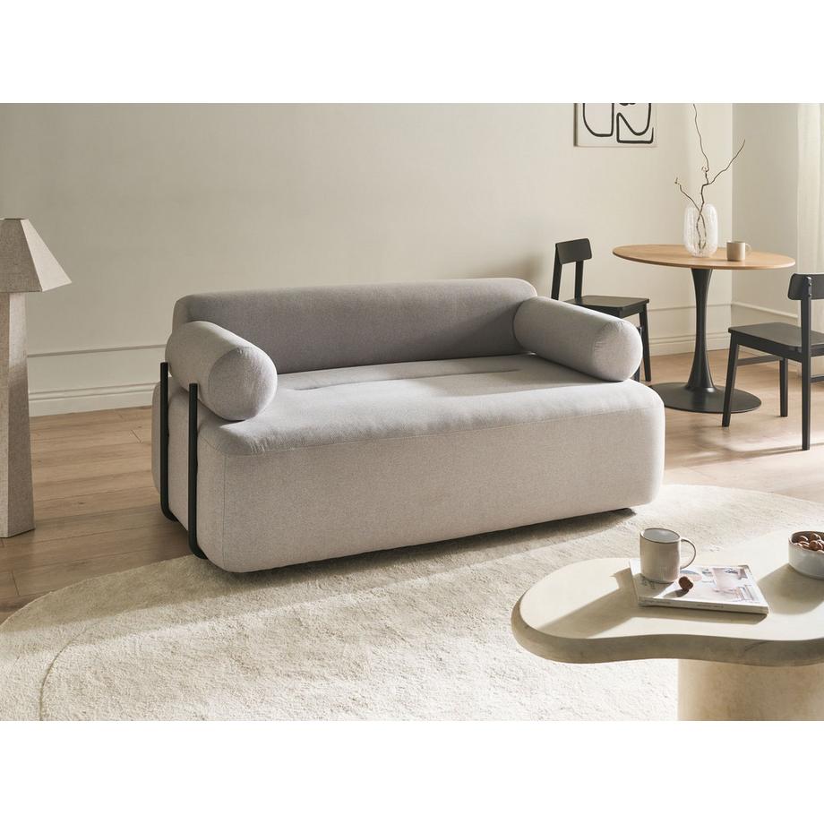 Beliani 2 Sitzer Sofa aus Stoff Minimalistisch ELVA  