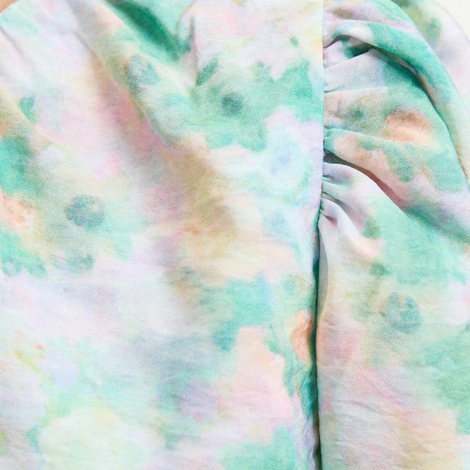 La Redoute Collections Blouse imprimé floral col rond manches bouffantes  