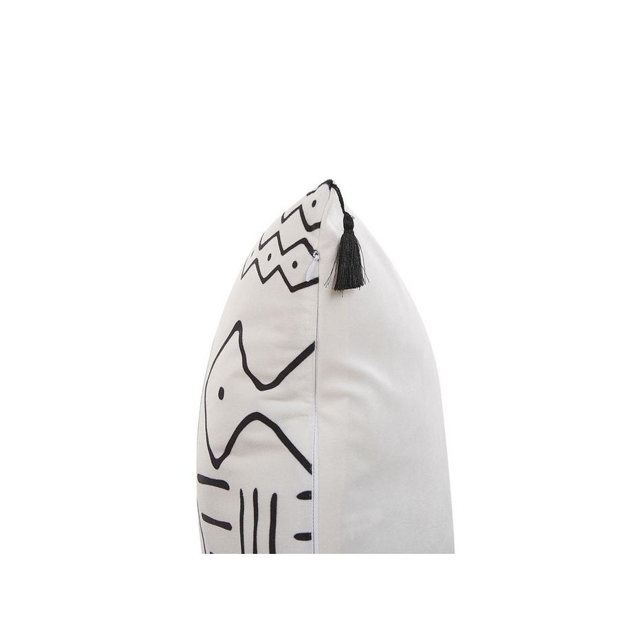 Beliani Dekokissen 2er Set aus Samtstoff Modern SCHEFFLERA  