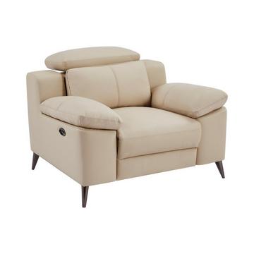 Relaxsessel elektrisch - Leder - Beige - MAROTI