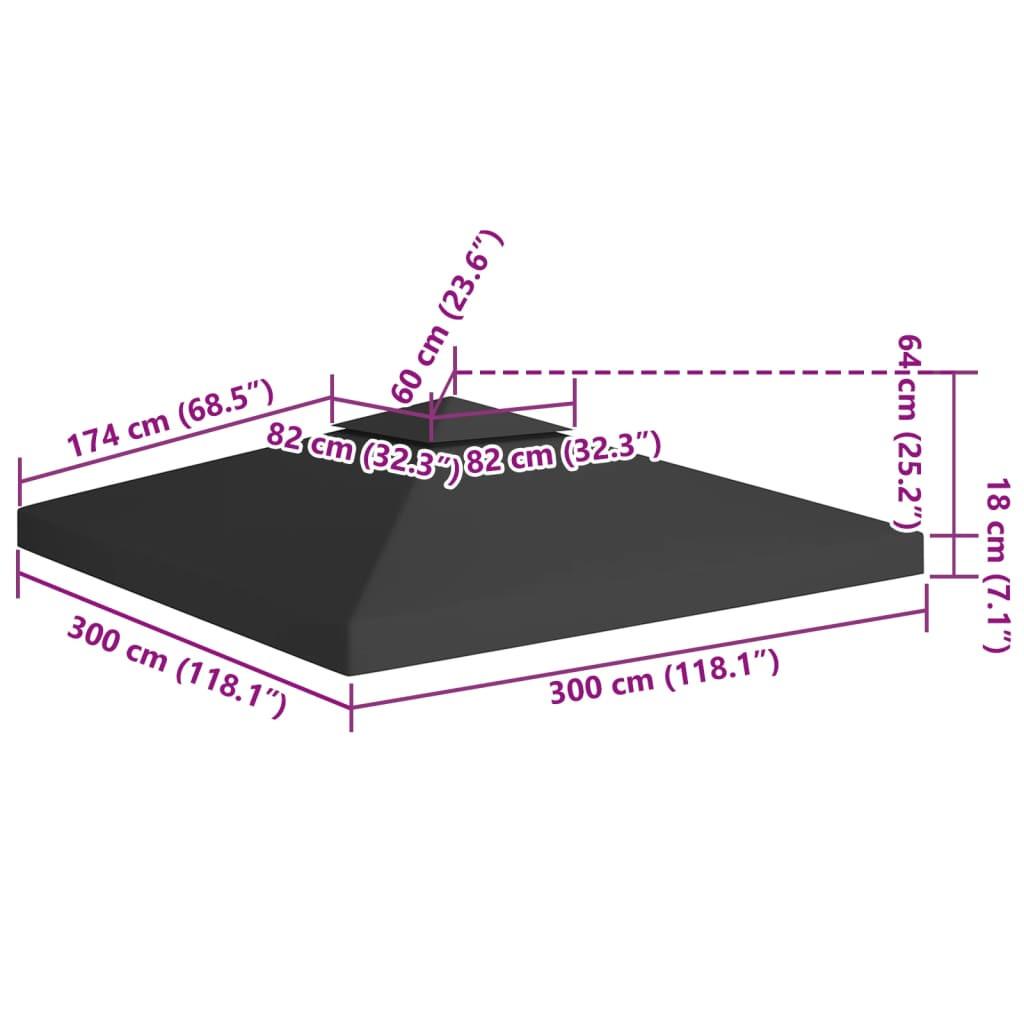 VidaXL copertura superiore gazebo Tessuto  