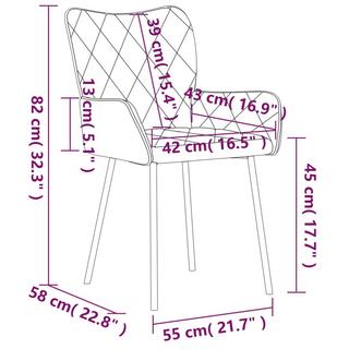 VidaXL Esszimmerstuhl gewebe  