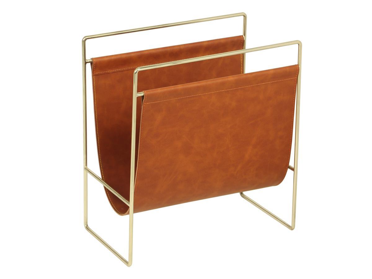 Image of Zeitungsständer In Vintage-optik - Kunstleder - B 38 X T 22 X H 41 Cm - Metall &es Kunstleder - Ferri Unisex ONE SIZE