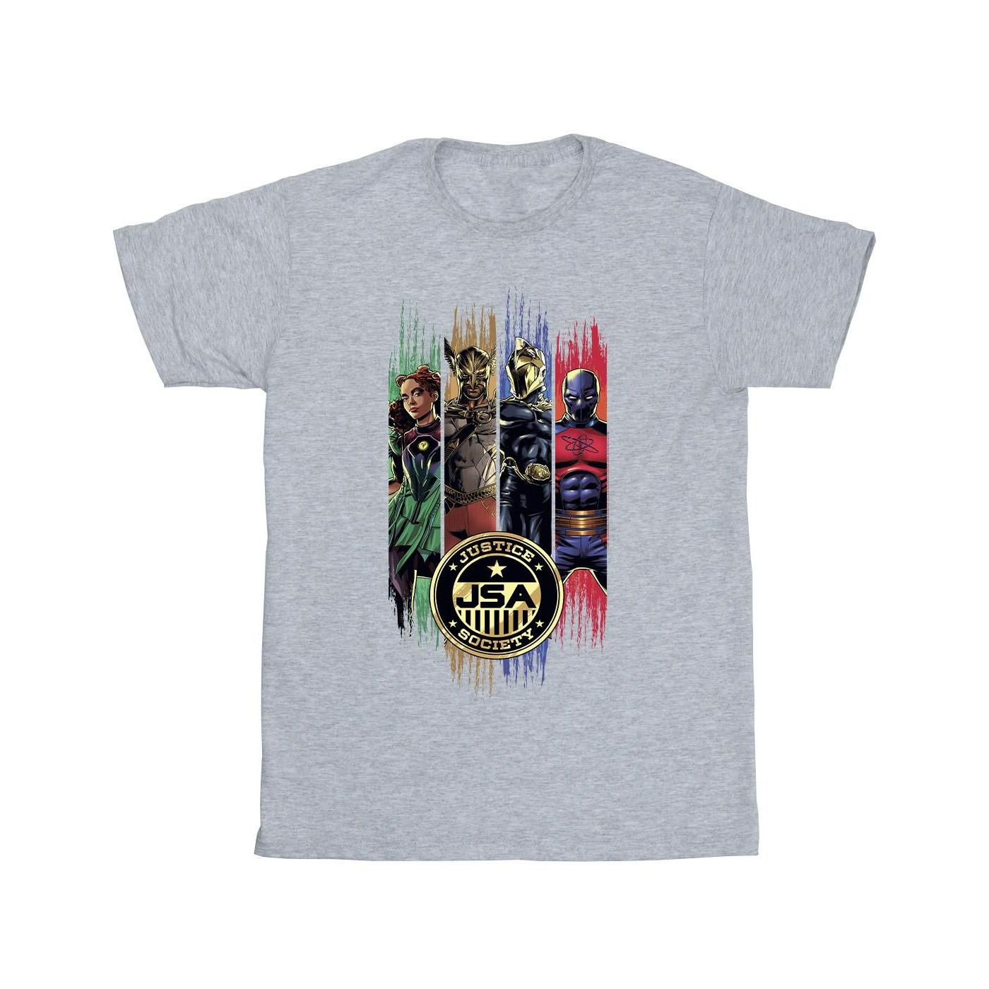 Image of Black Adam Jsa Gold Badge Tshirt Mädchen Grau 128