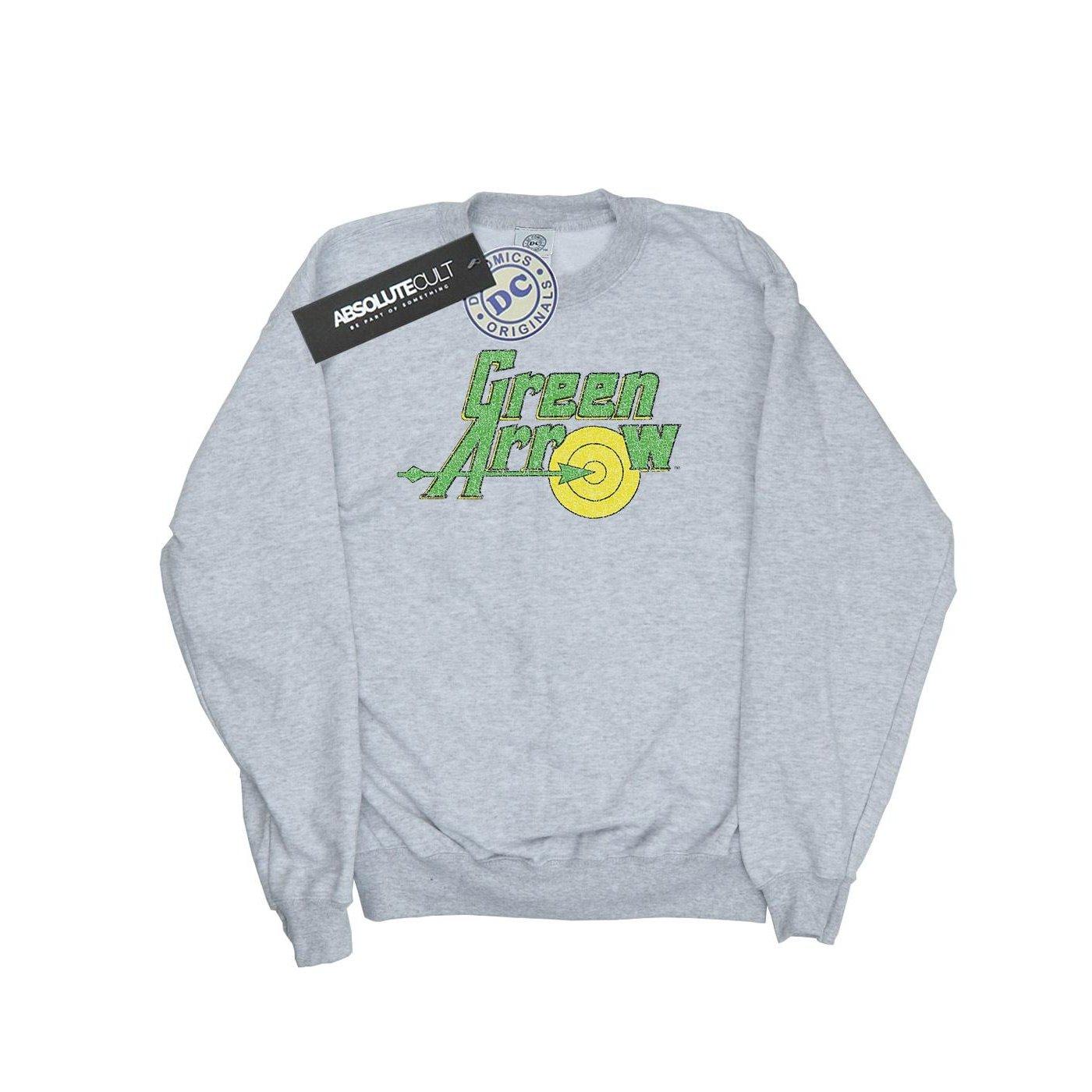 Image of Green Arrow Crackle Logo Sweatshirt Mädchen Grau 140/146