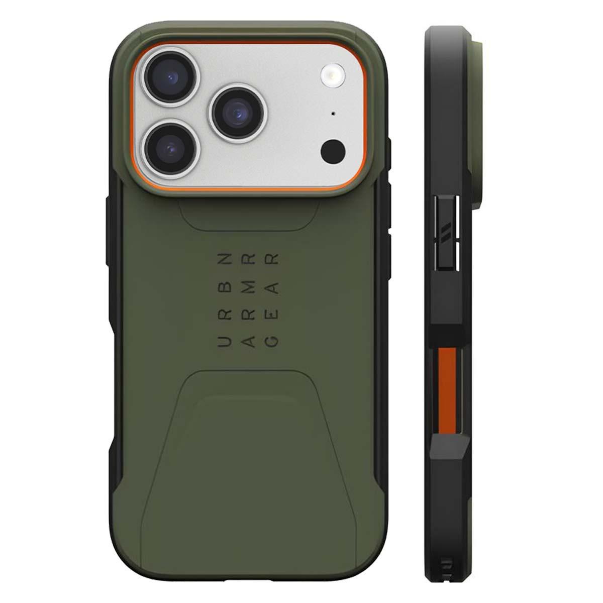 UAG  Coque pour iPhone 17 Pro Compatible MagSafe Motif Hexagonal Série Civilian 