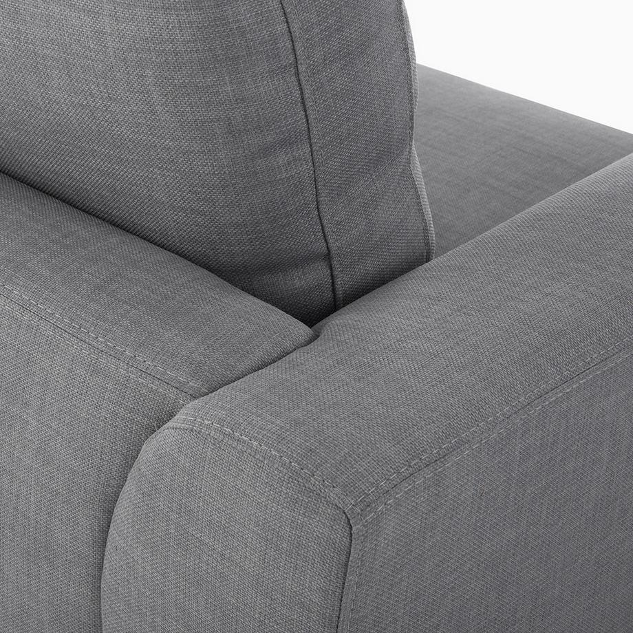 Beliani Rechtsseitiges Ecksofa aus Stoff  OSLO  