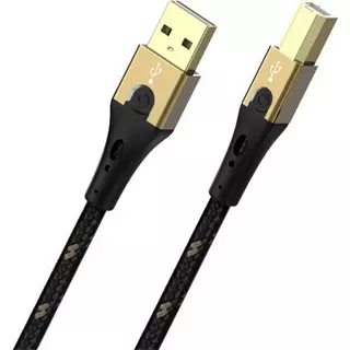 Oehlbach USB Primus B cavo USB 5 m USB 2.0 USB A USB B Nero, Oro