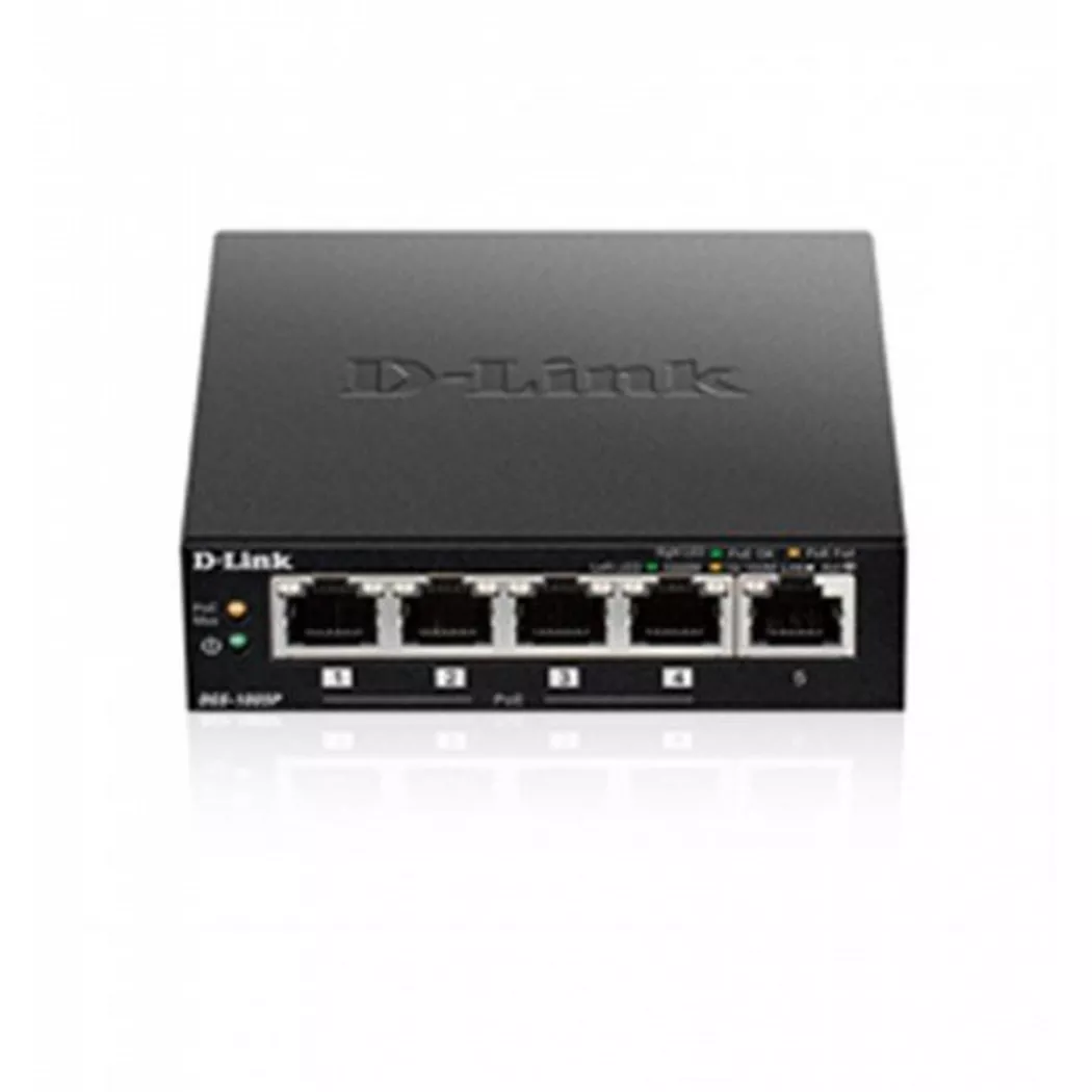 D-Link DGS-1005P/E network switch Unmanaged Gigabit Ethernet (10/100/1000) Power over Ethernet (PoE) Black