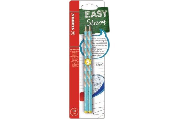 STABILO STABILO Bleistift EASYgraph S HB B-53107-5 blau, L 2 Stück  