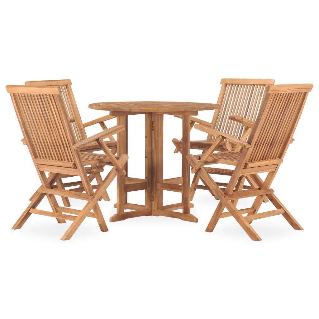 VidaXL set da pranzo da esterno Teak riciclato  