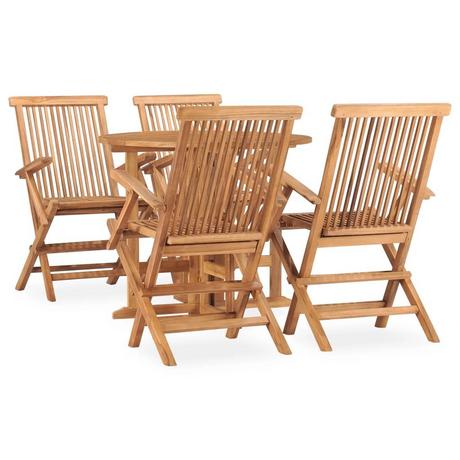 VidaXL set da pranzo da esterno Teak riciclato  