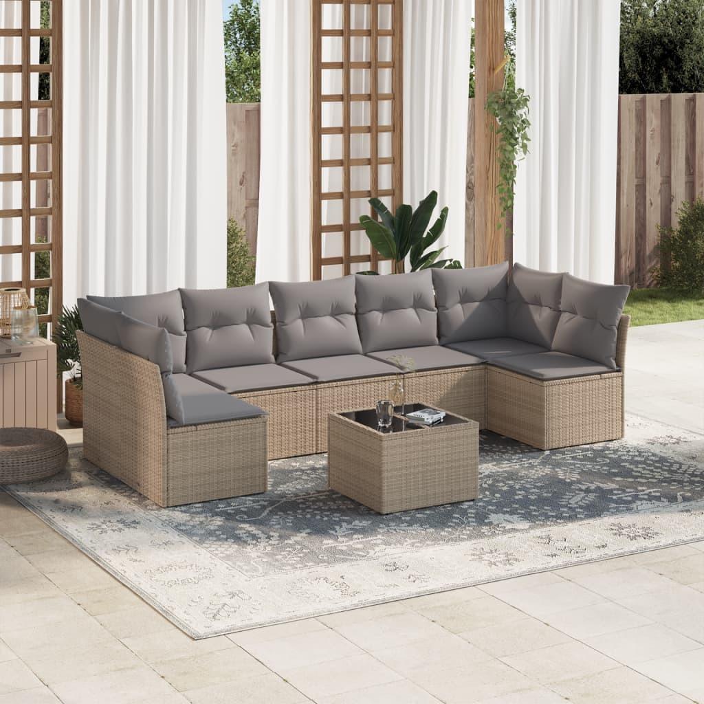 VidaXL set divano da giardino Polirattan  