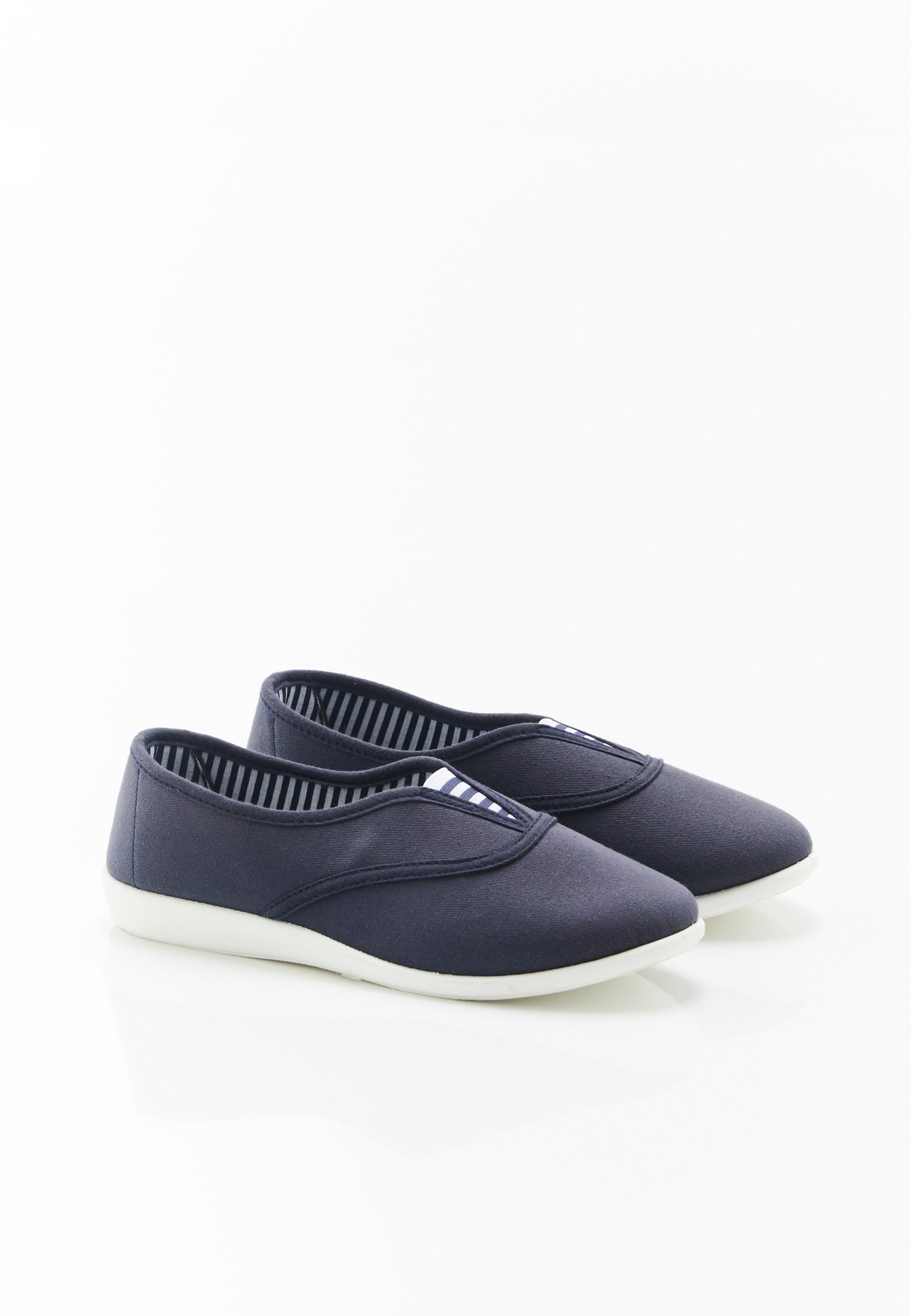 Image of Hausballerinas Aus Stoff Damen Blau 38