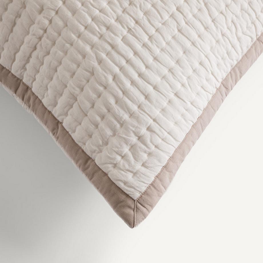 AM.PM Housse de coussin en coton matelassé  