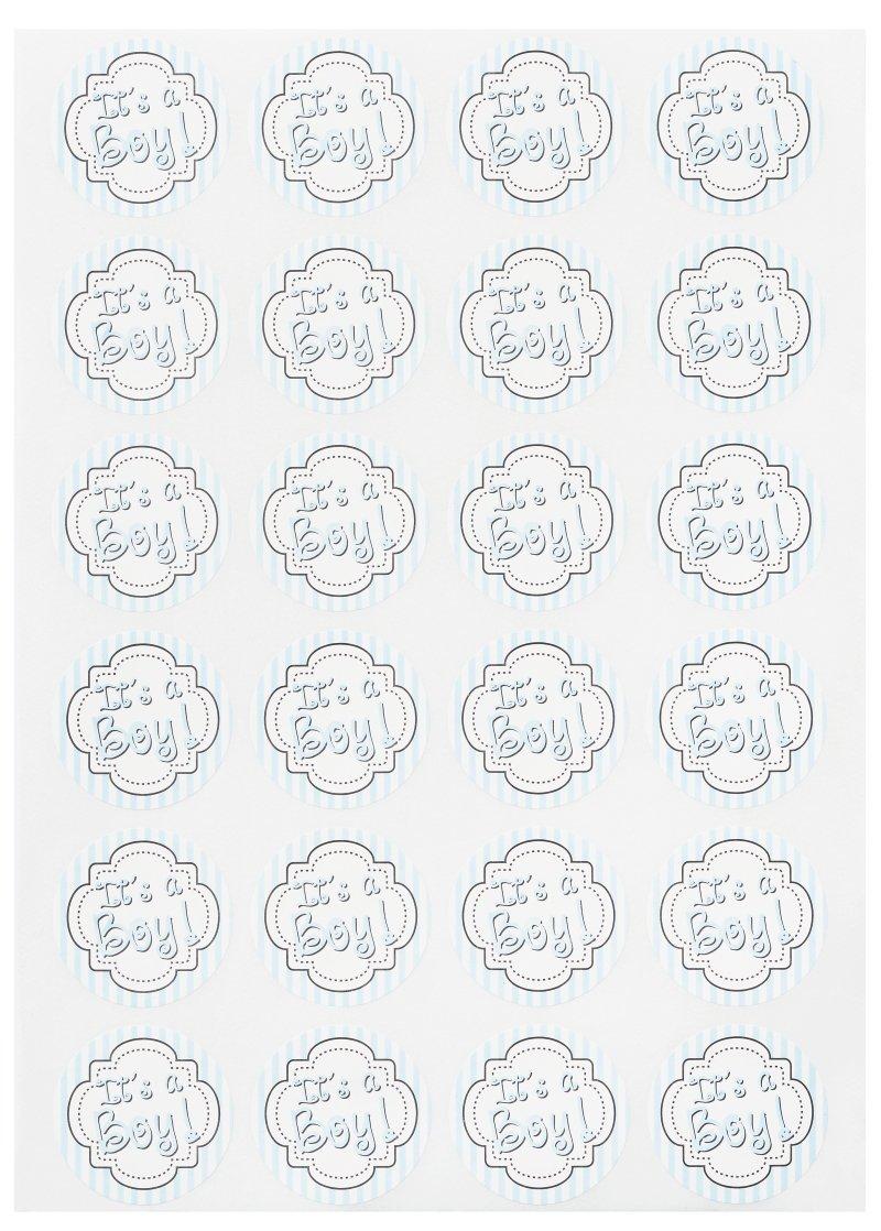 Image of HobbyFun It's a Boy Dekorativer Aufkleber Blau, Weiß 24 Stück(e) Blau
