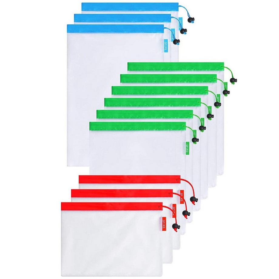 eStore  12x wiederverwendbare Obst- und Gemüsebeutel 