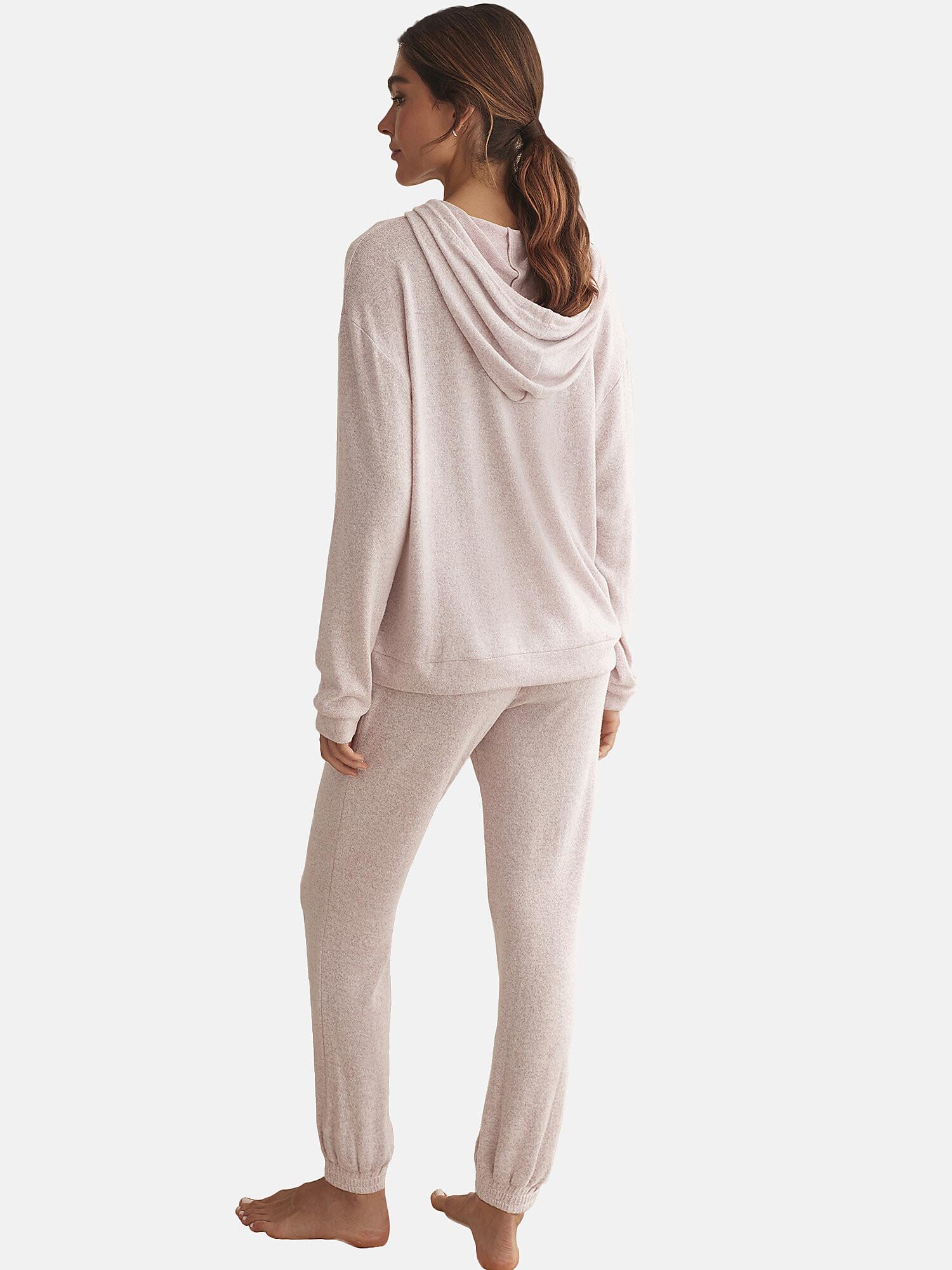 Selmark  Outfit Entspannung und Indoor Pyjama Hose Sweatshirt Kapuze BASIC P82 