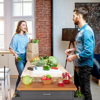 Northix Küchenwagen mit Thekenplatte  