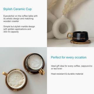 Intirilife 2x Tasse en céramique avec design marbré  