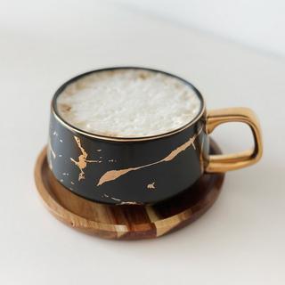 Intirilife 2x Tasse en céramique avec design marbré  