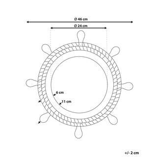 Beliani Specchio en Materiale sintetico Retrò GORMAZ  