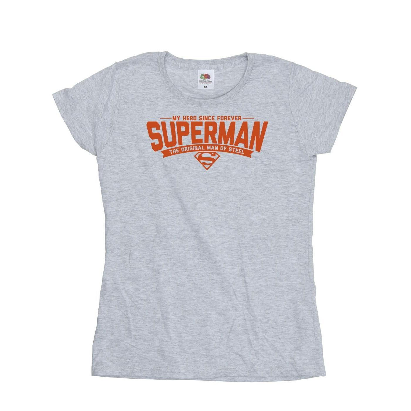 Image of Superman Hero Dad Tshirt Damen Grau S