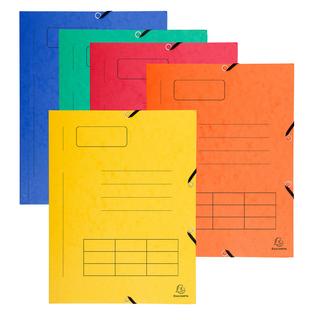 Exacompta Sammelmappe mit Gummizug, 3 Klappen und Organisationsdruck aus Colorspan-Karton 355g/qm, für Format DIN A4 - x 50  