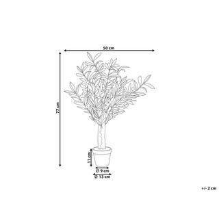 Beliani Kunstpflanze aus Kunststoff Klassisch OLIVE TREE  