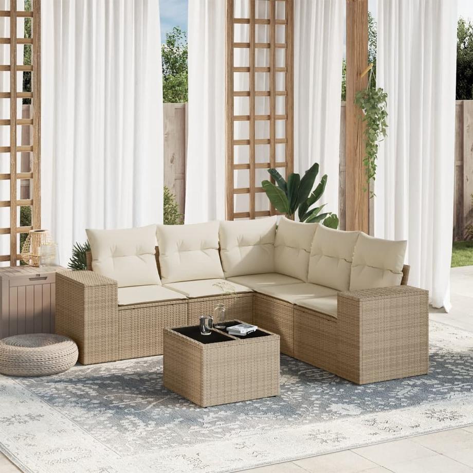 VidaXL Ensemble de canapés de jardin rotin synthétique  