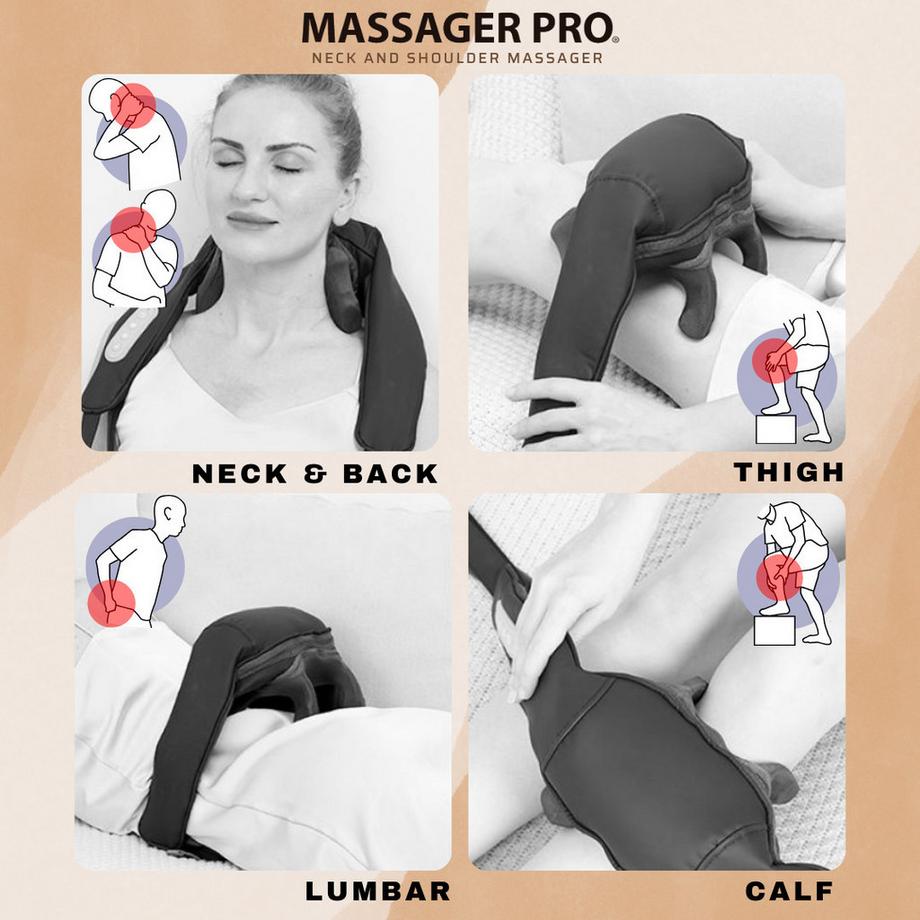 INDUSTEX  Massager Pro - Masseur de cou et d'épaules 