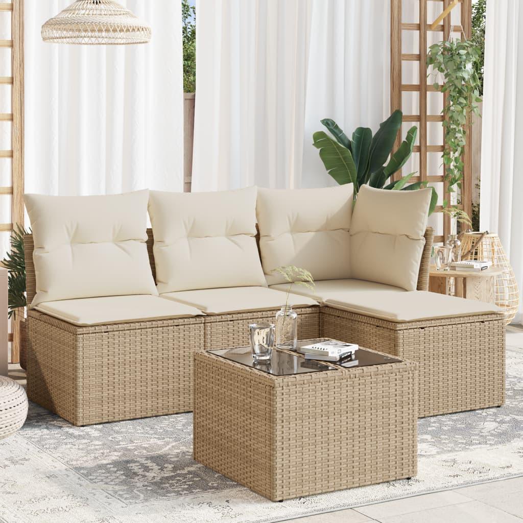 VidaXL set divano da giardino Polirattan  