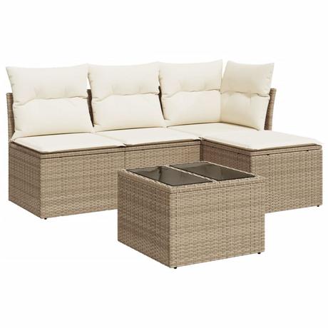 VidaXL set divano da giardino Polirattan  