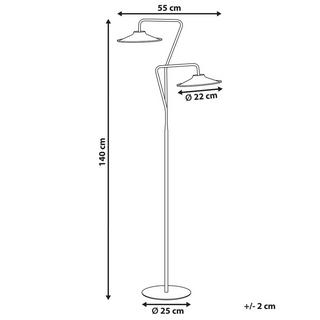 Beliani Lampadaire en Métal Moderne GALETTI  