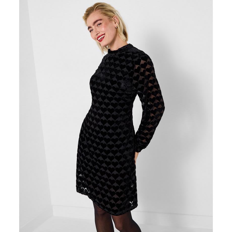 Joe Browns Devore Samt Herzmuster Kleid  