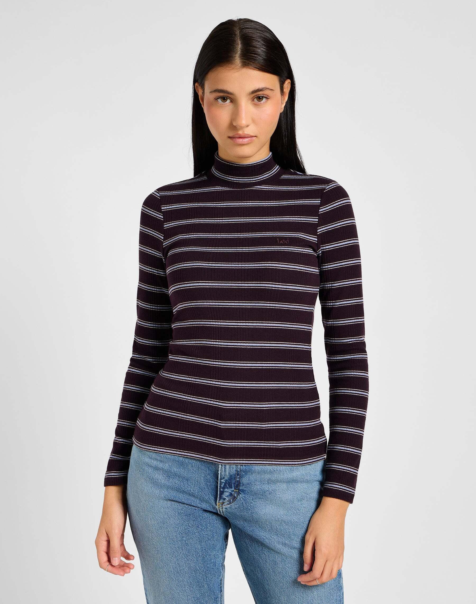 Lee  Chemise à manches longues Ribbed Longsleeves High Neck 